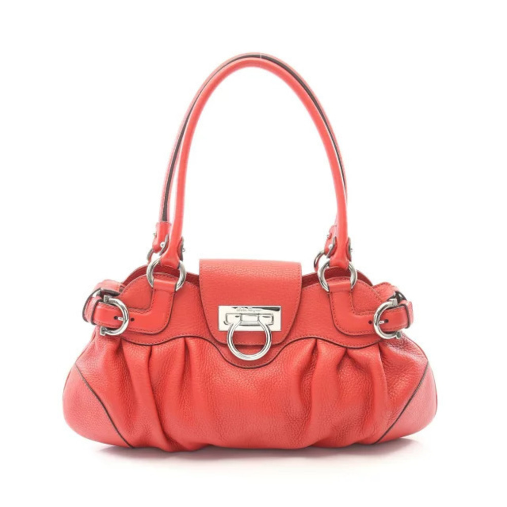 Salvatore Ferragamo Marissa Gancini Handbag Leather Red